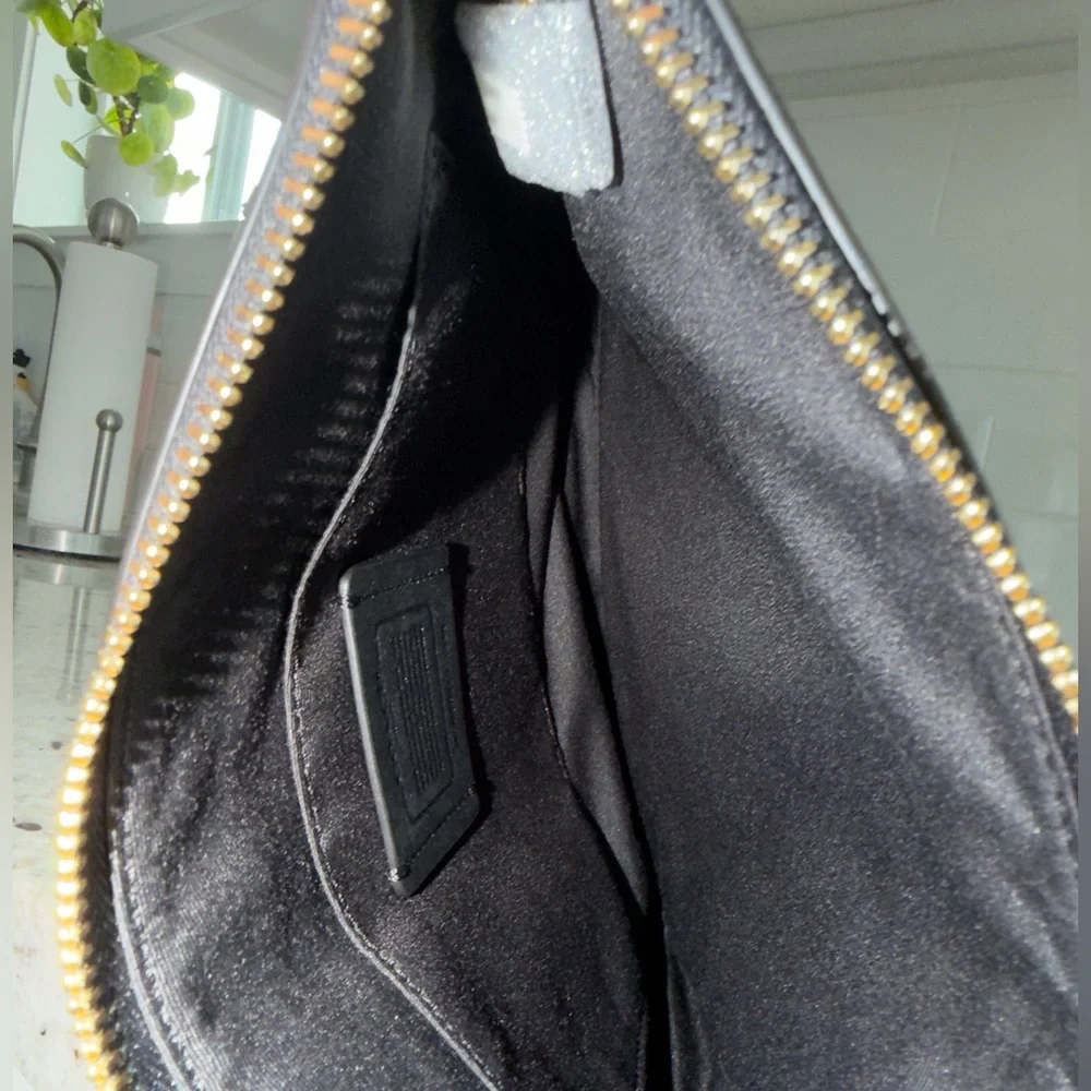 Coach Crossbody Purse Black Leather NWT - Picture 5 of 16